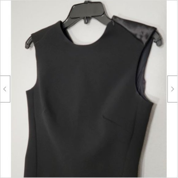 NWT Victoria Beckham LBD Black Twist Back Sleeveless Sheath Dress US 6 - Picture 4 of 12